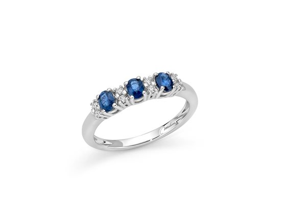 Anello Miluna Donna Le Gemme Preziose in Oro Zaffiro blu 0.69 Ct LID3758 - LID3758
